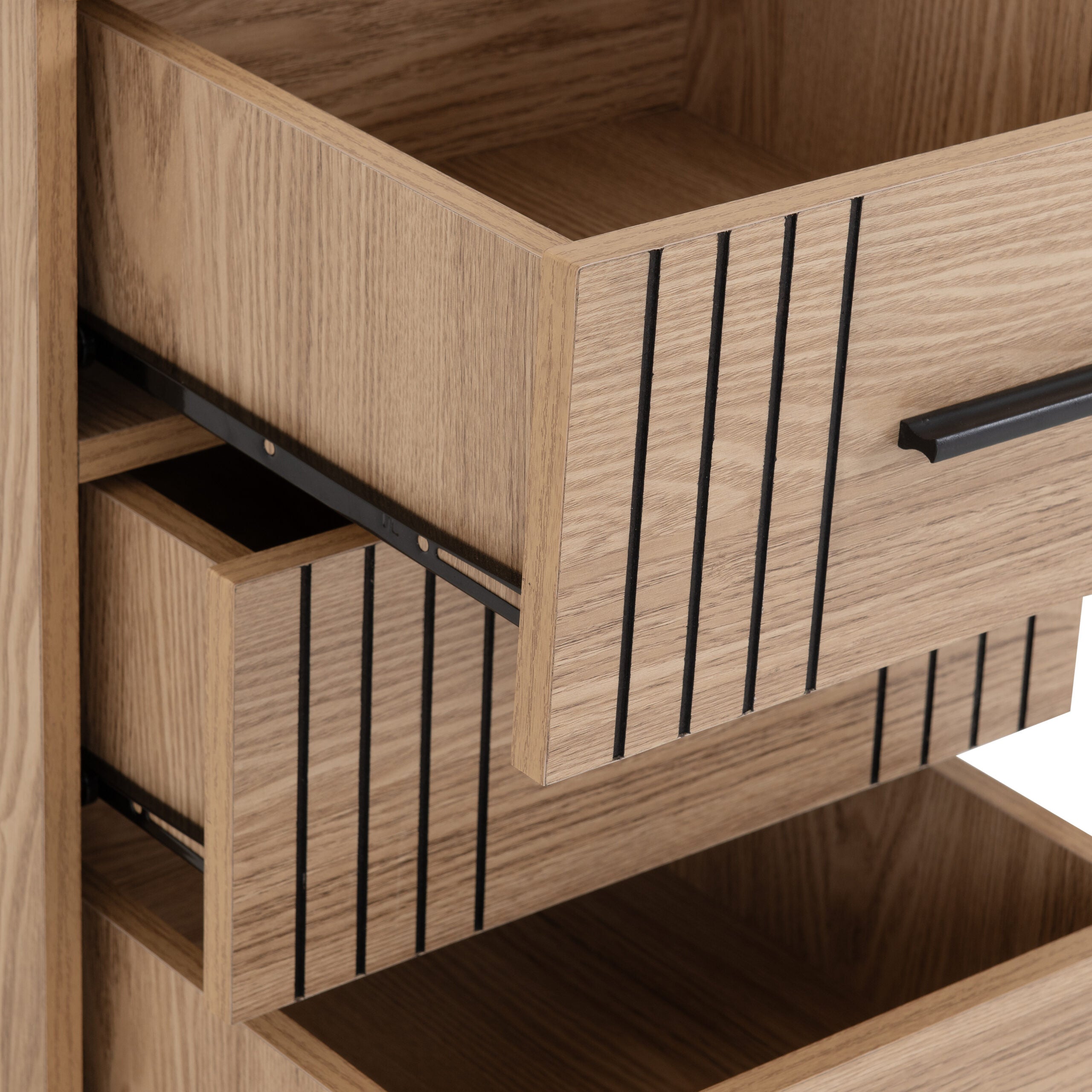 Tessa 3 Drawer Bedside - Natural Oak Effect