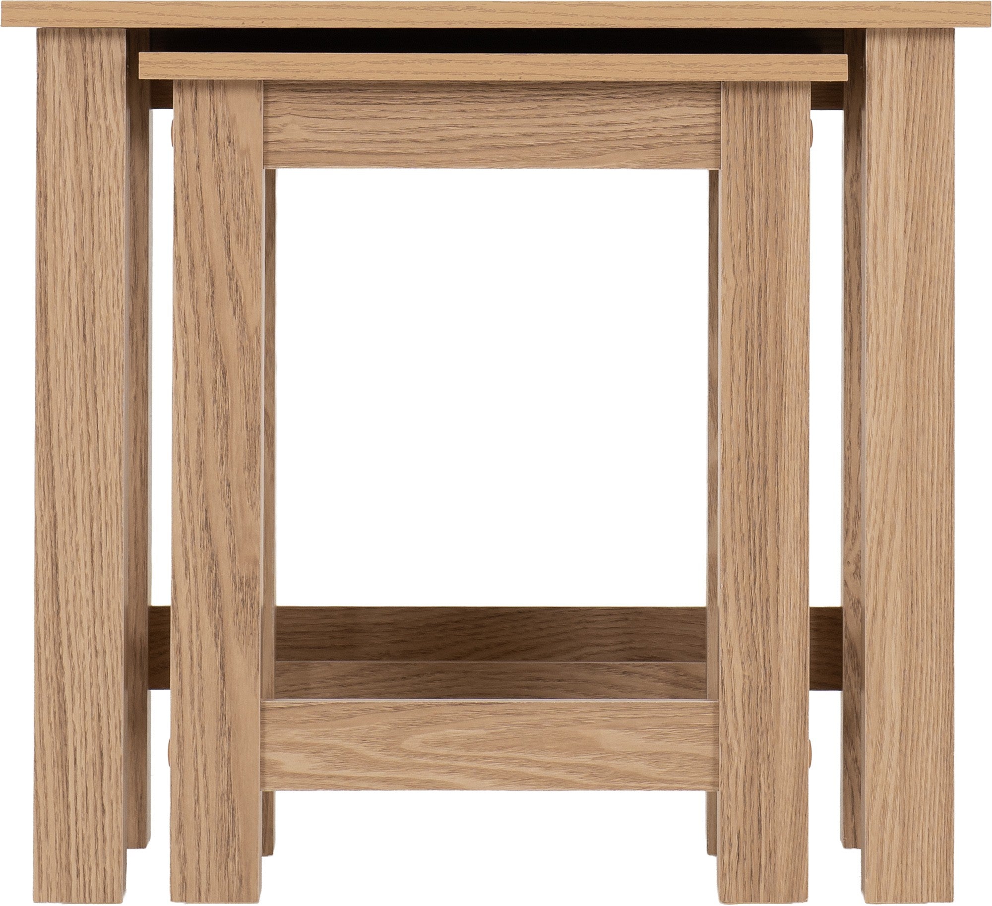 Tessa Nest of 2 Tables - Natural Oak Effect