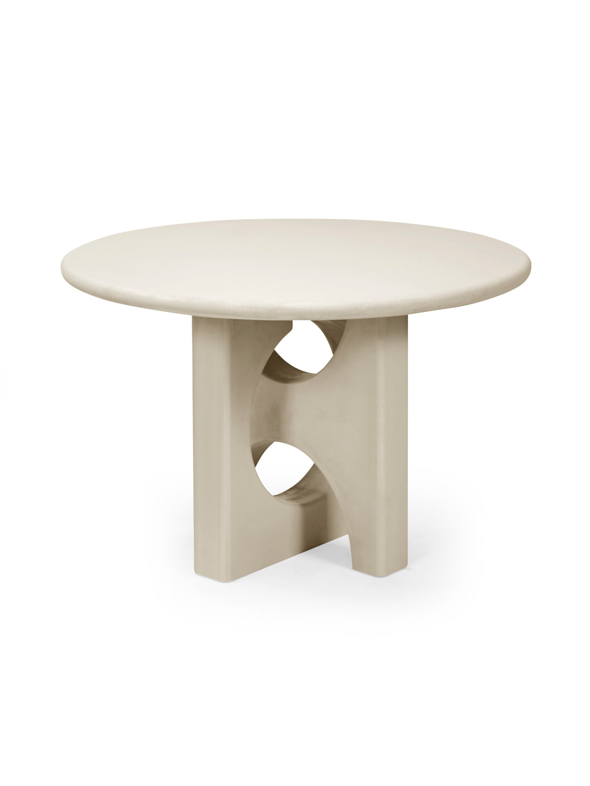 Thyra Round 4 Seater Dining Table - Grey Stone Effect
