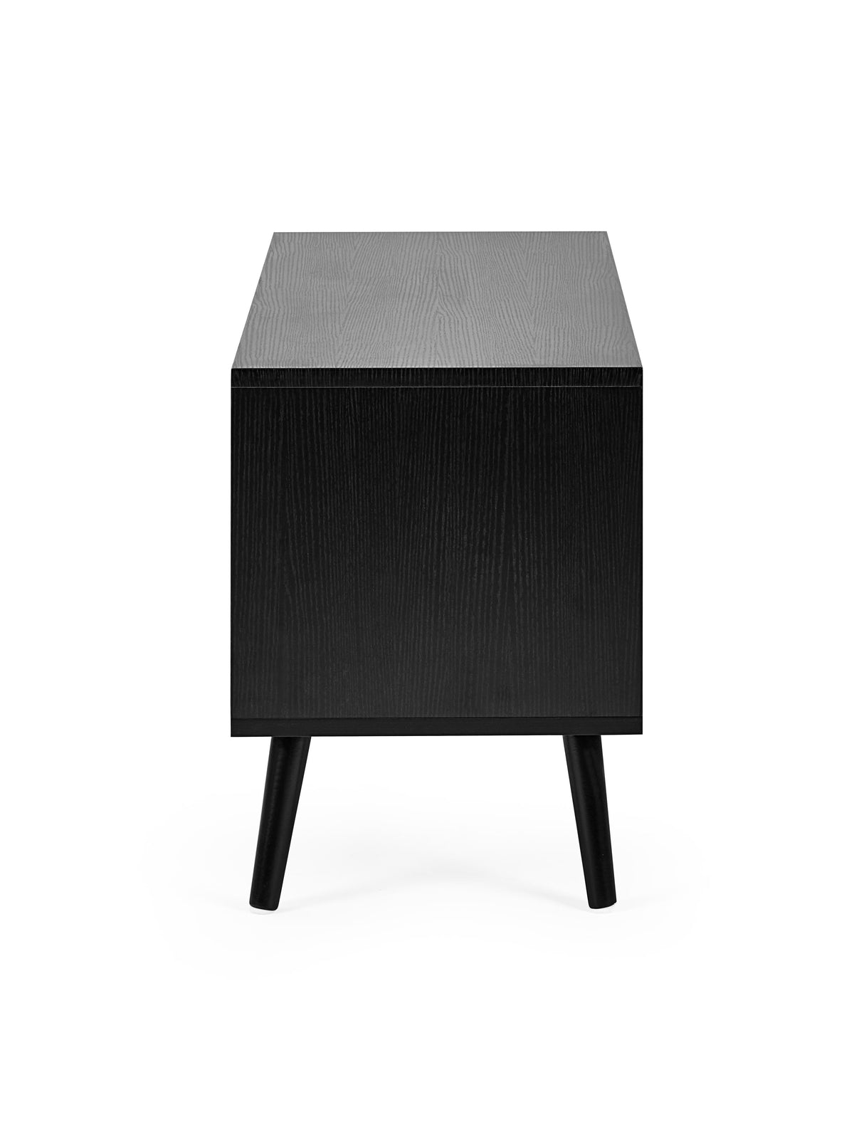 Trent Walnut and Black Small TV Stand Up to 43"