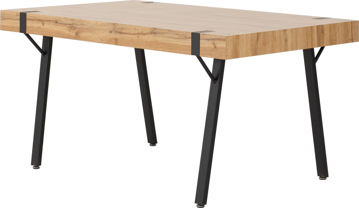 Treviso Dining Table Light Oak Effect/Black