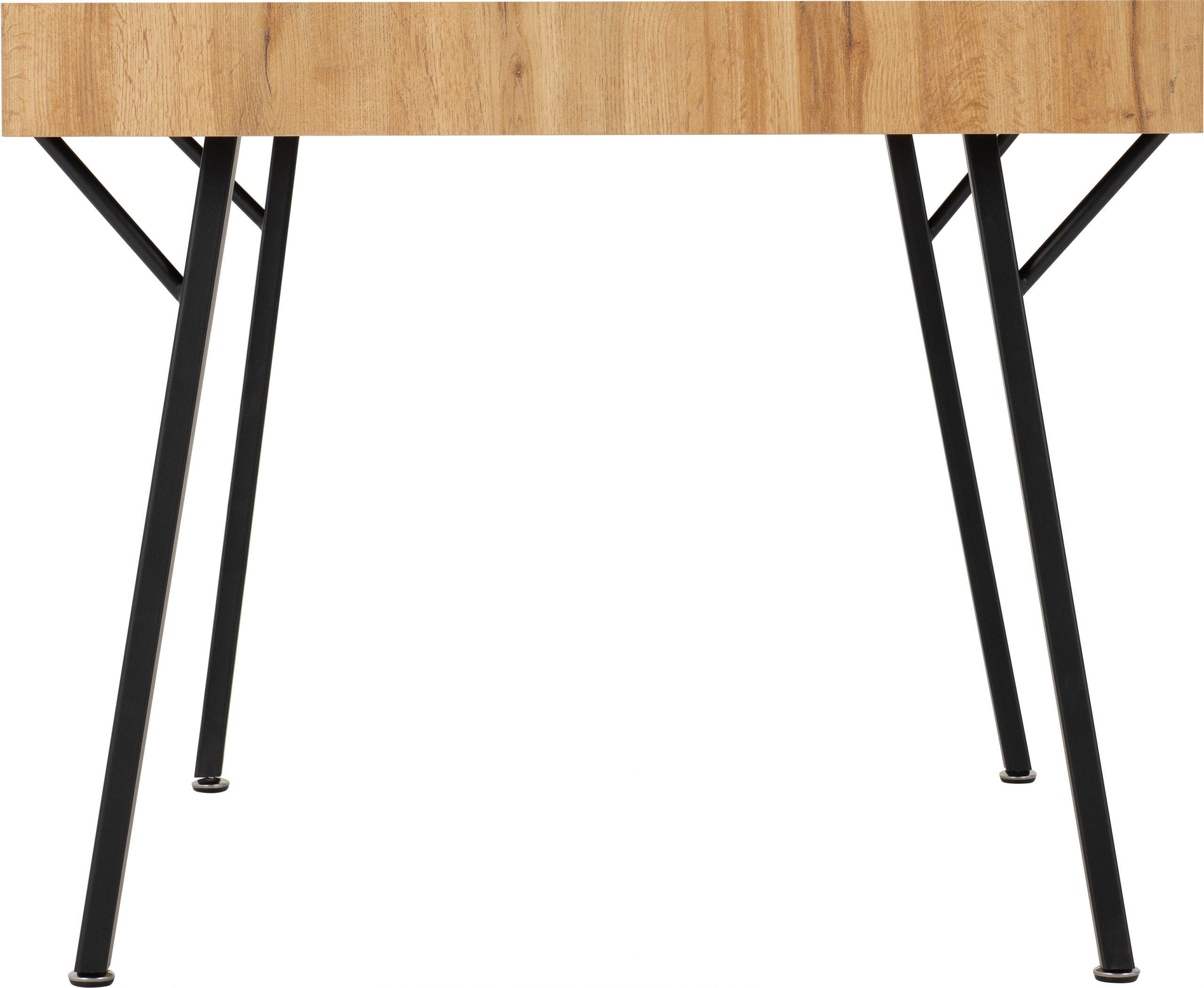 Treviso Dining Table Light Oak Effect/Black