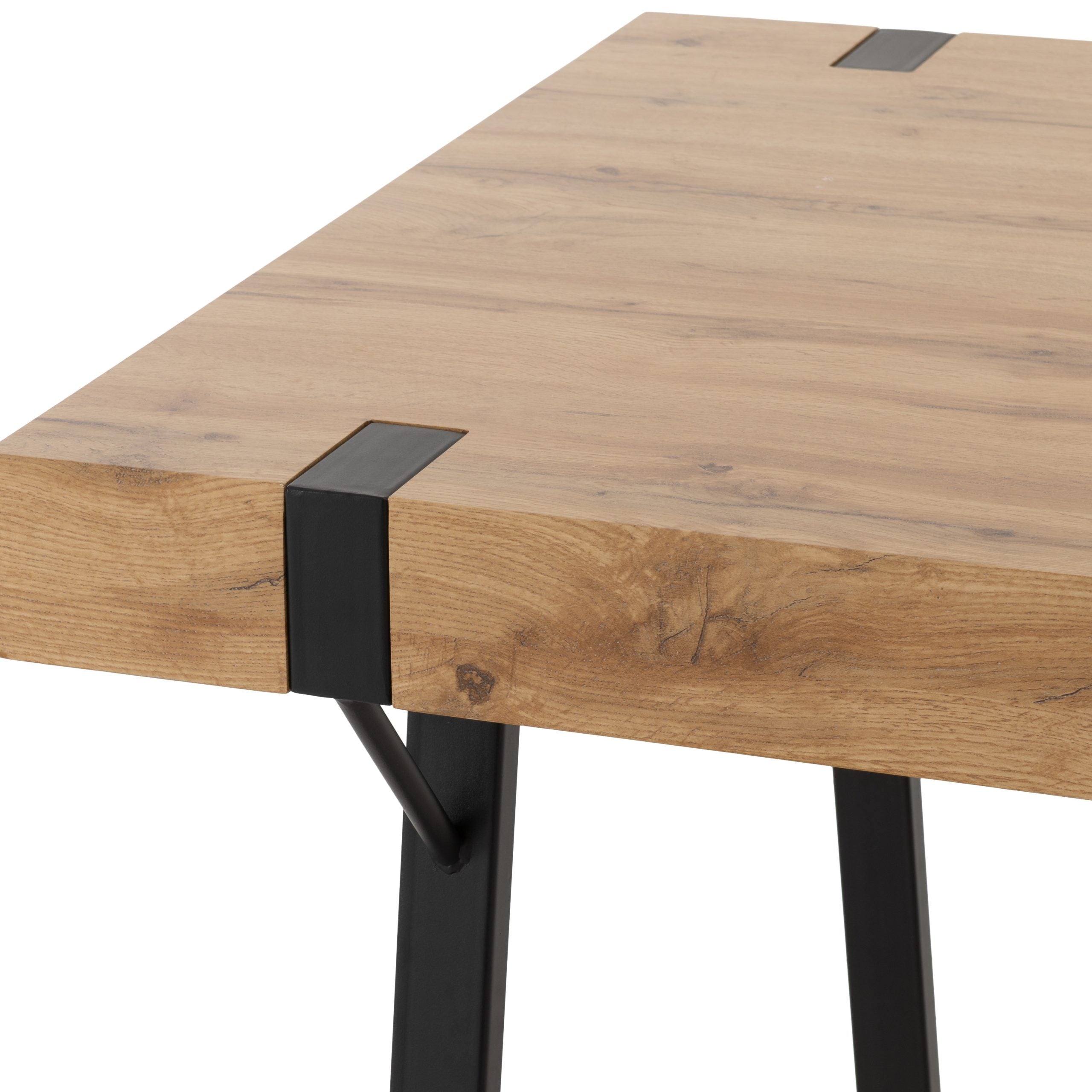 Treviso Dining Table Light Oak Effect/Black