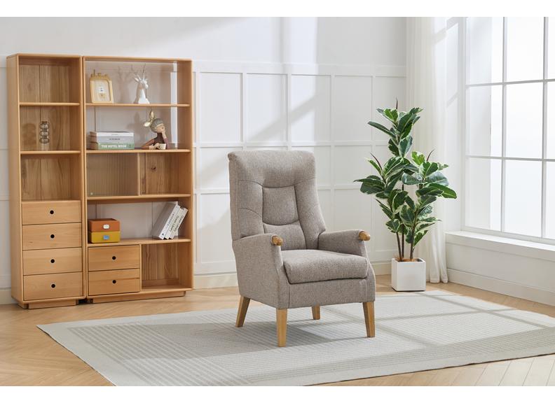 Thistle Beige Fabric Fireside Armchair