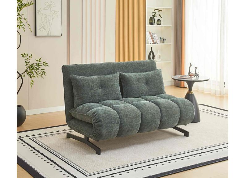 Tucker Winter Moss Fabric Futon Sofa Bed