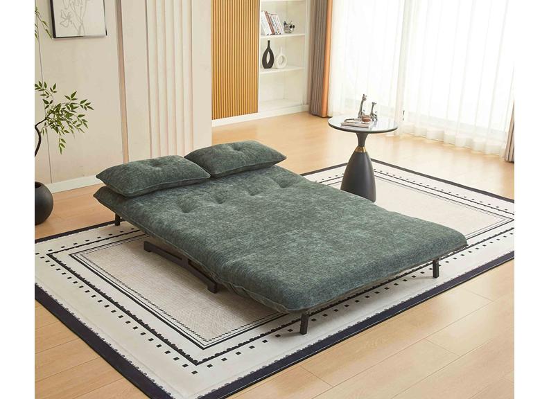 Tucker Winter Moss Fabric Futon Sofa Bed