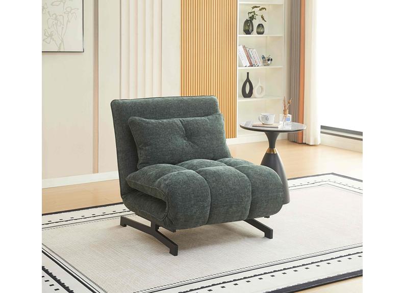 Tucker Winter Moss Fabric Futon Sofa Bed