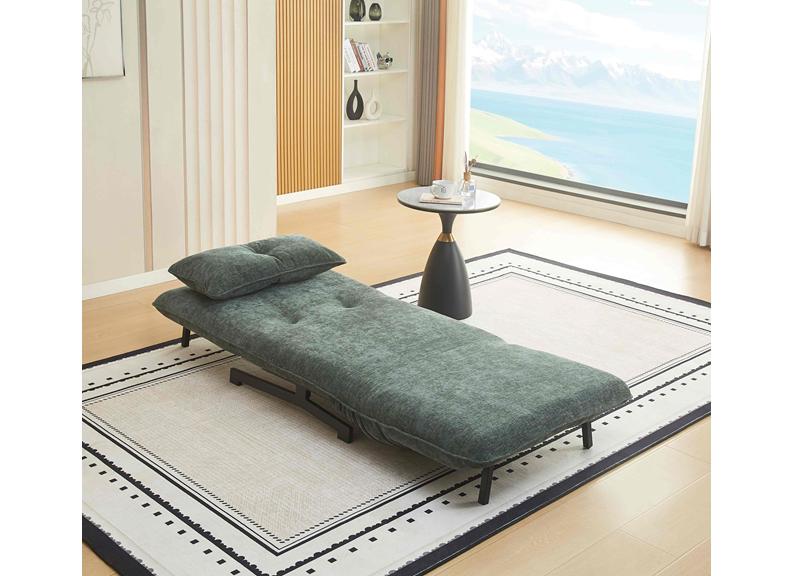 Tucker Winter Moss Fabric Futon Sofa Bed