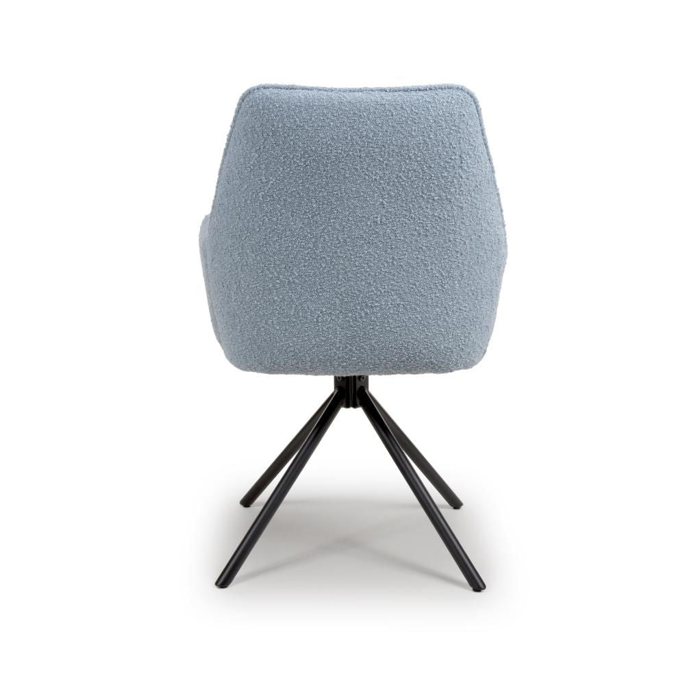 Uno Chair - Set of 2 - Light Blue Boucle - Image 3