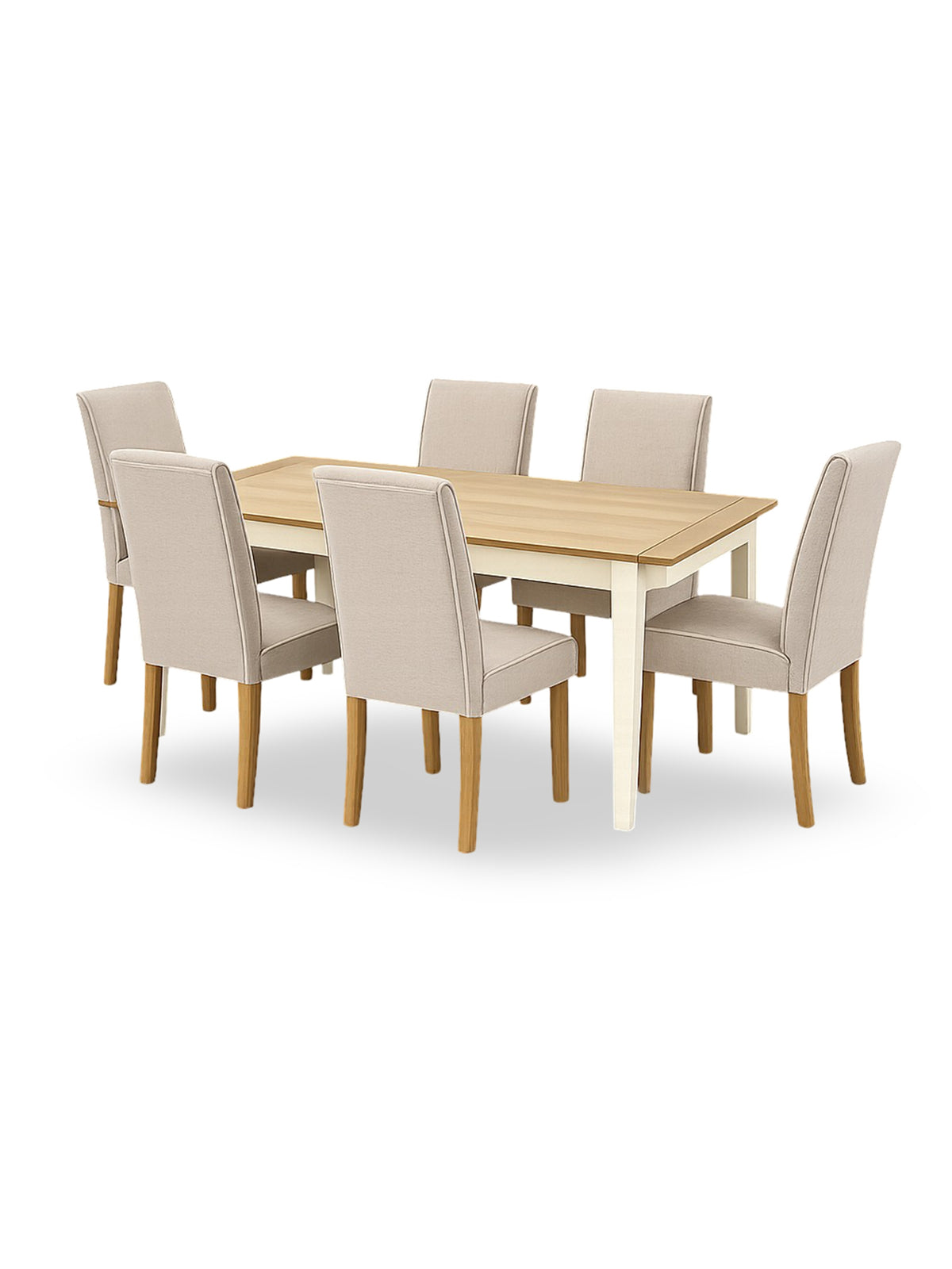 Valencia Upholstered Dining Chair (Set of 2) - Cream Chenille