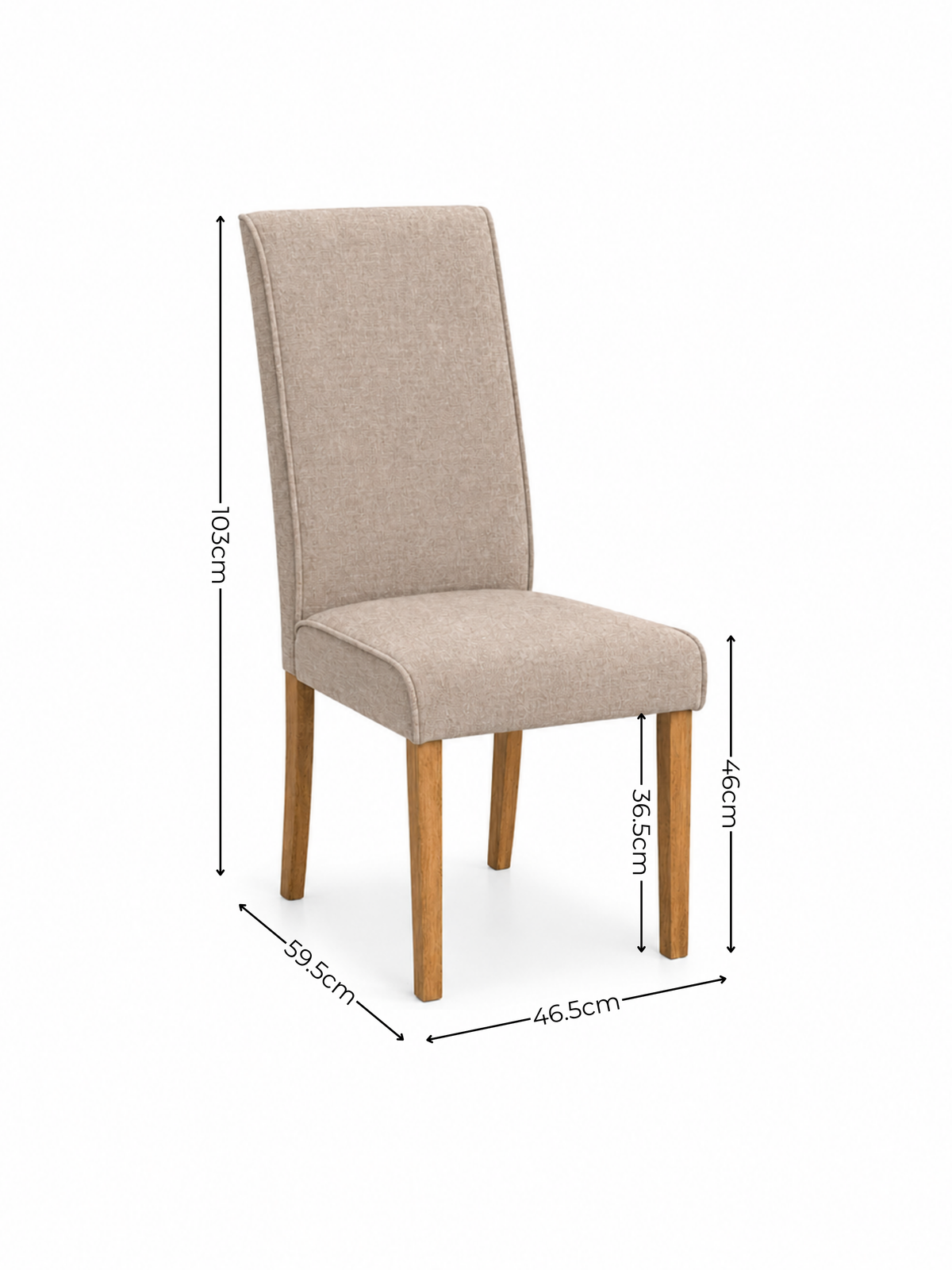 Valencia Upholstered Dining Chair (Set of 2) - Cream Chenille