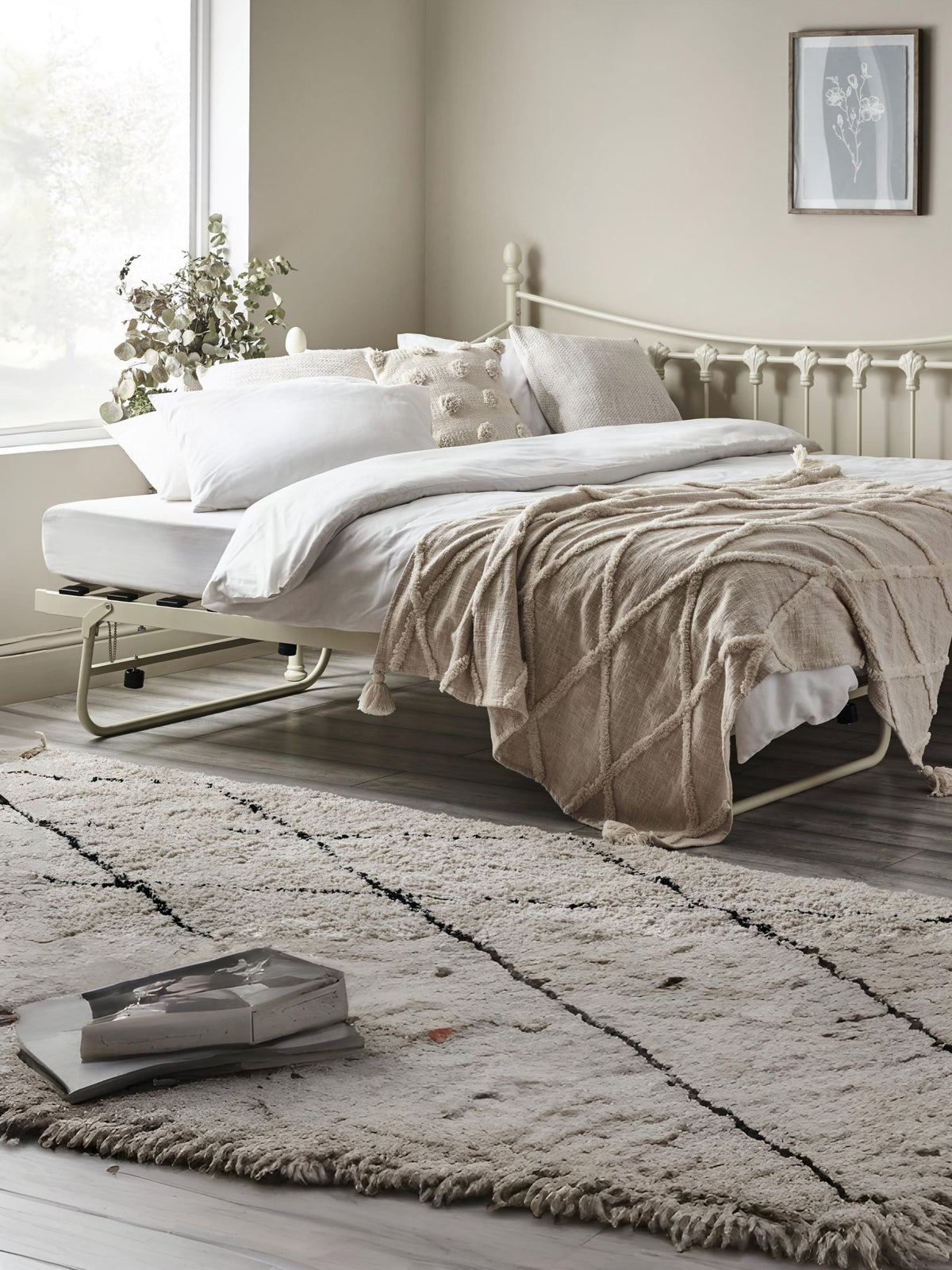 Versailles 90cm Single Ivory Underbed Trundle