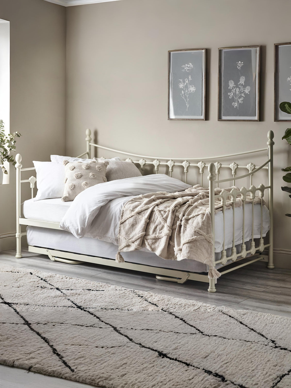 Versailles 90cm Single Ivory Underbed Trundle