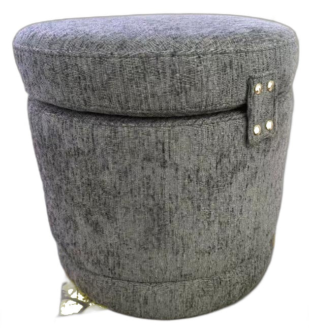 Vienna Round Storage Stool Grey