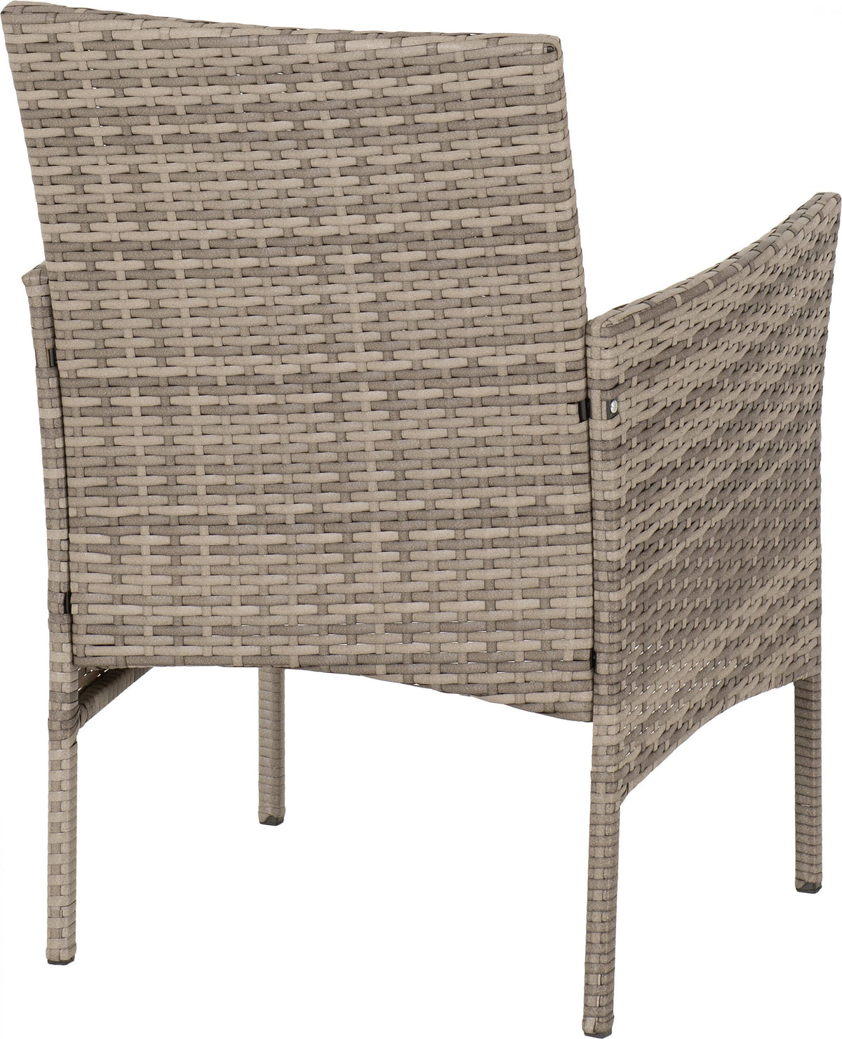 Willow 4 Piece Garden Set Grey Rattan/Grey Fabric/Clear Glass