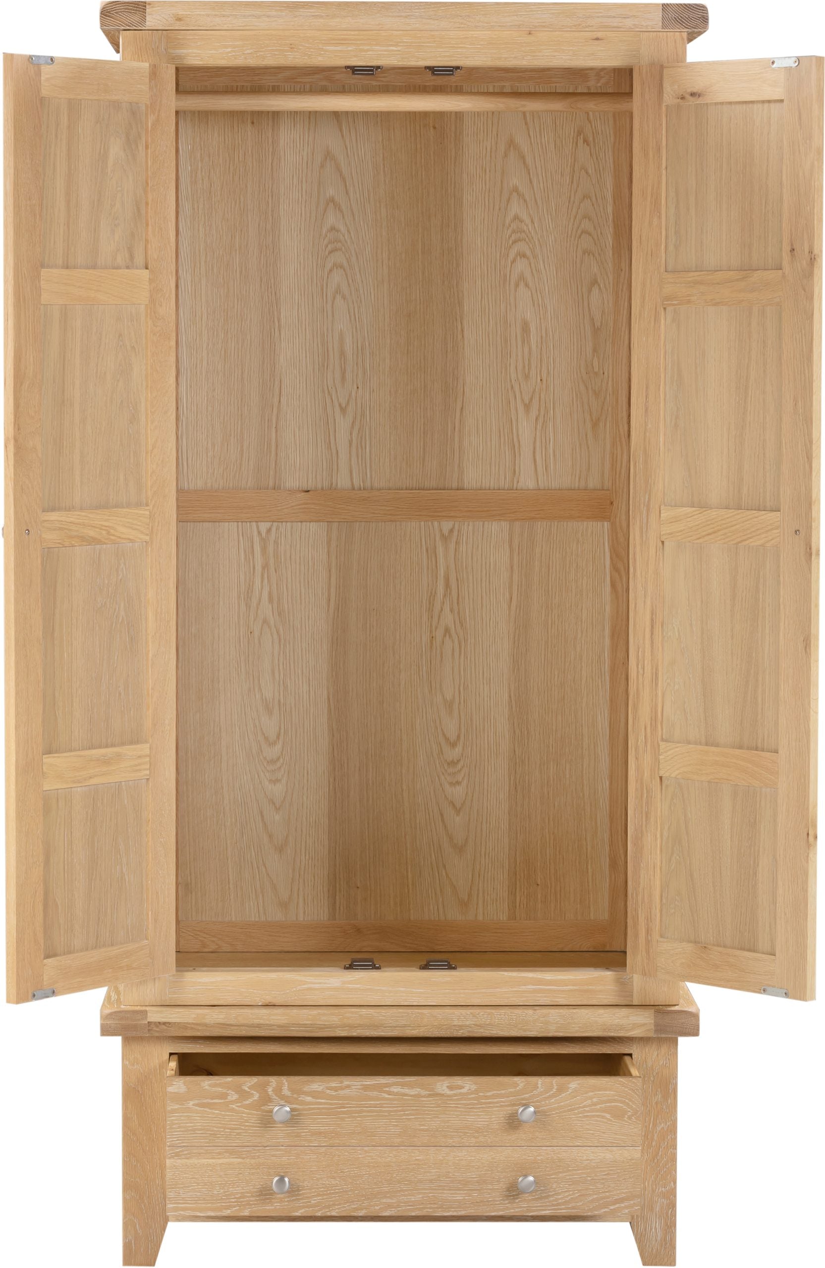 WINDSOR 2 DOOR 1 DRAWER WARDROBE - NATURAL OAK