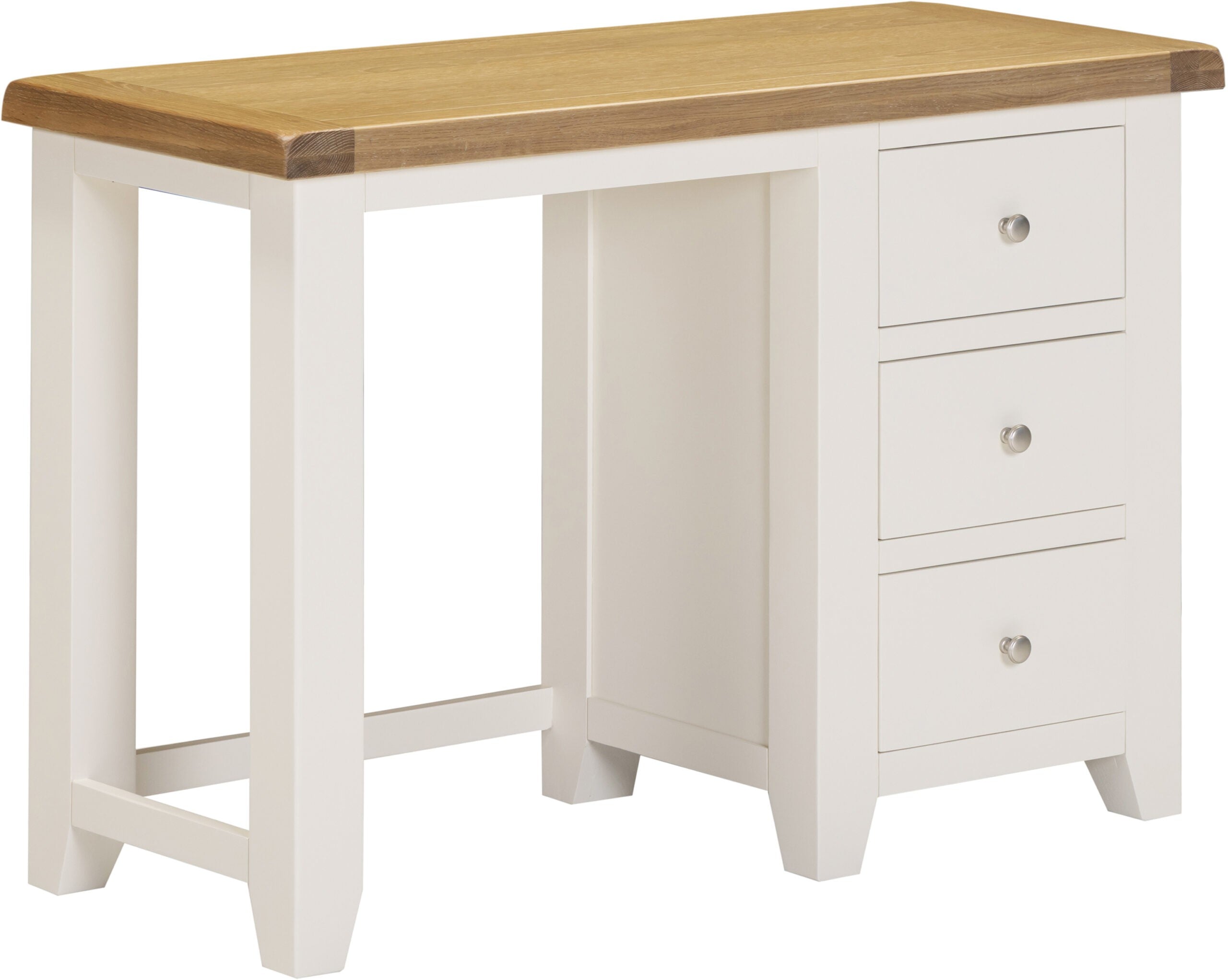 Windsor 3 Drawer Dressing Table Ivory/Oak