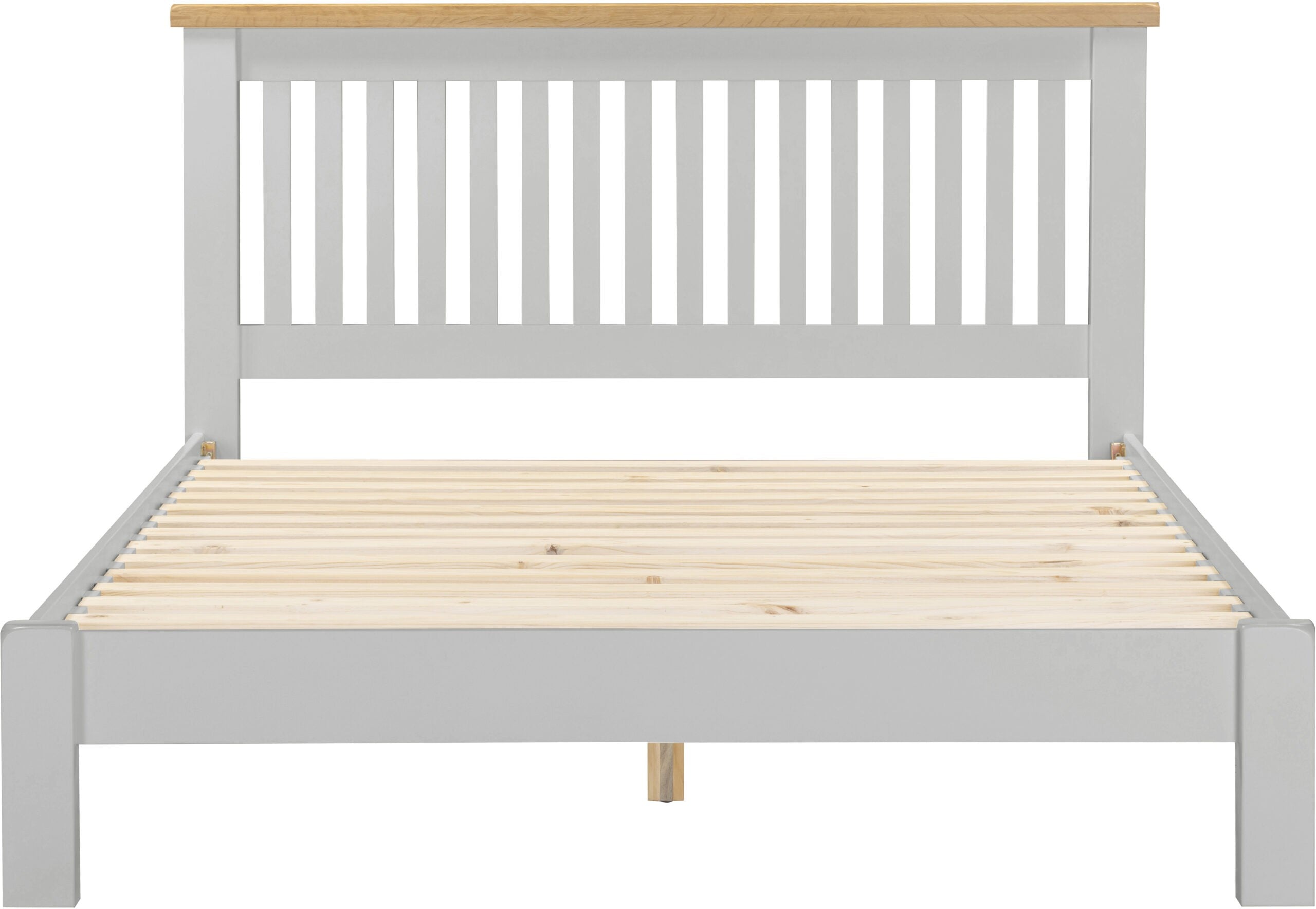 Windsor 5' Bed Low Foot End Pebble Grey/Oak