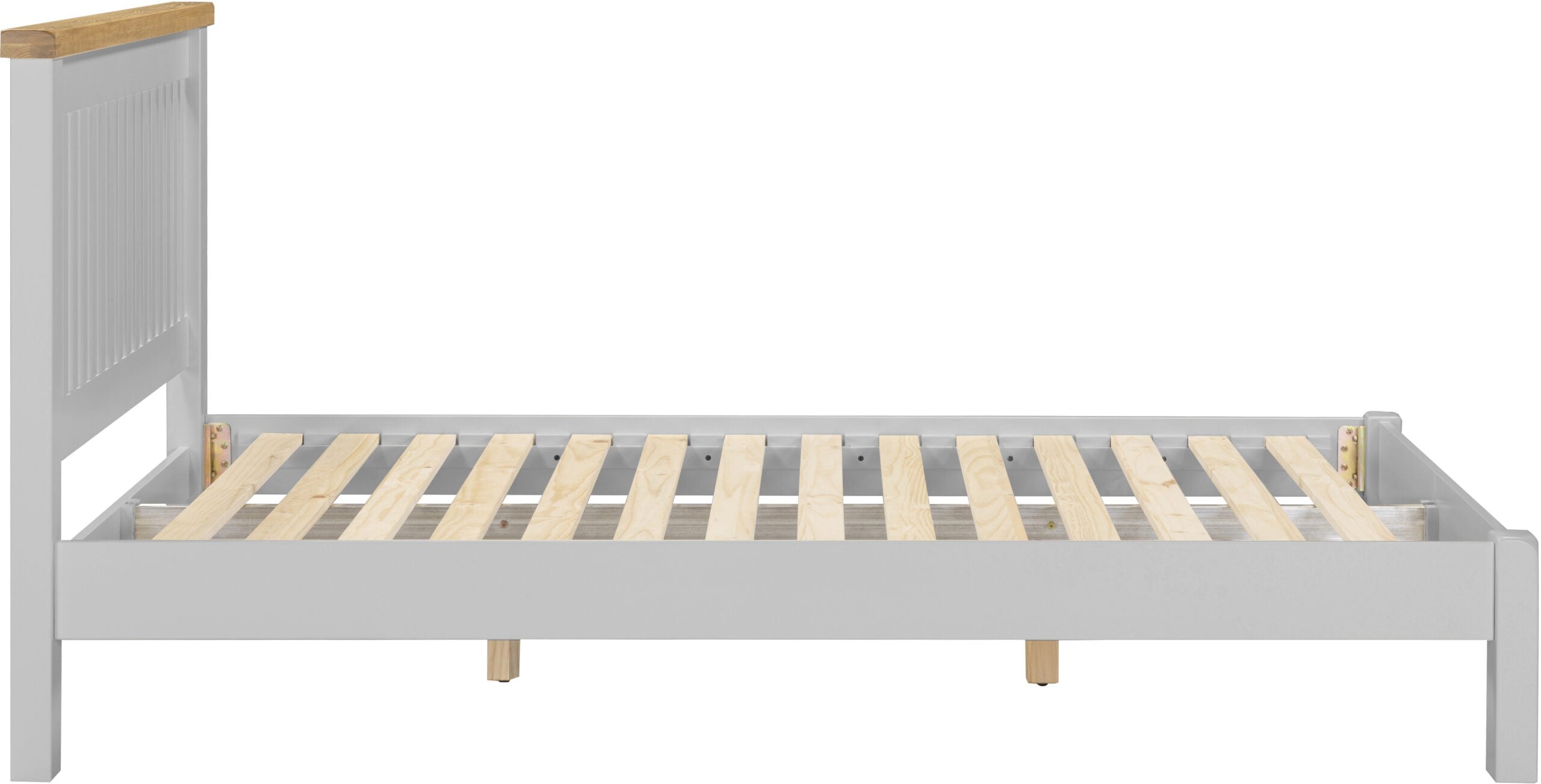 Windsor 5' Bed Low Foot End Pebble Grey/Oak