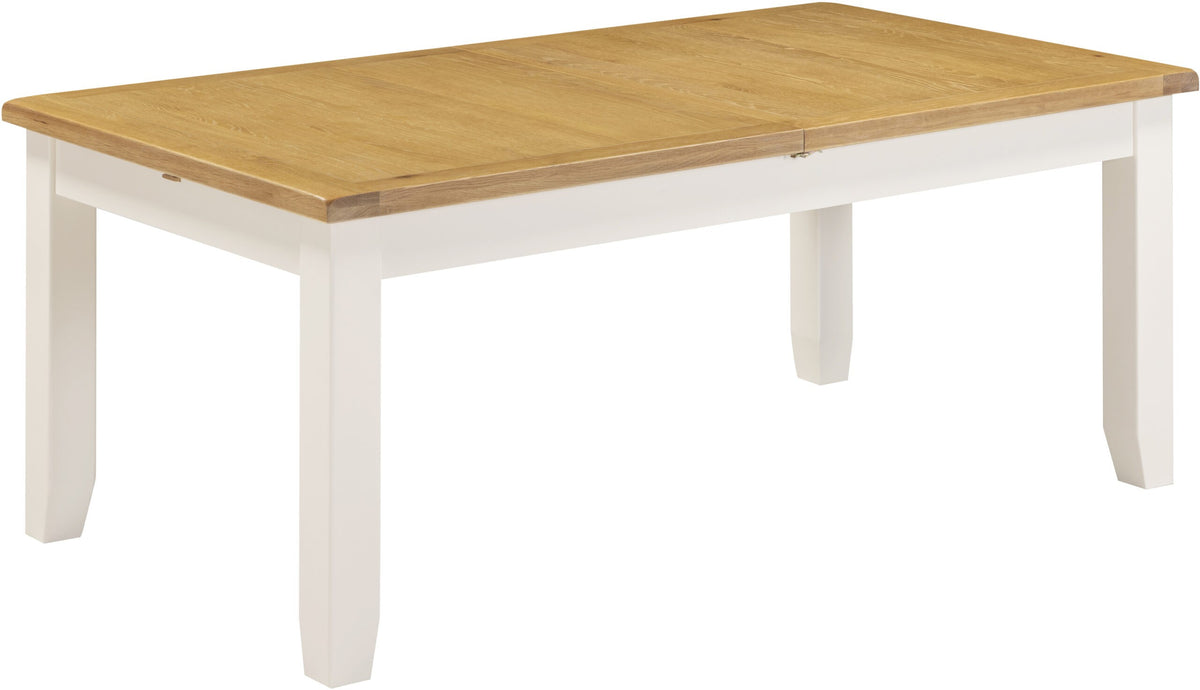 Windsor Large Extending Dining Table Ivory/Oak