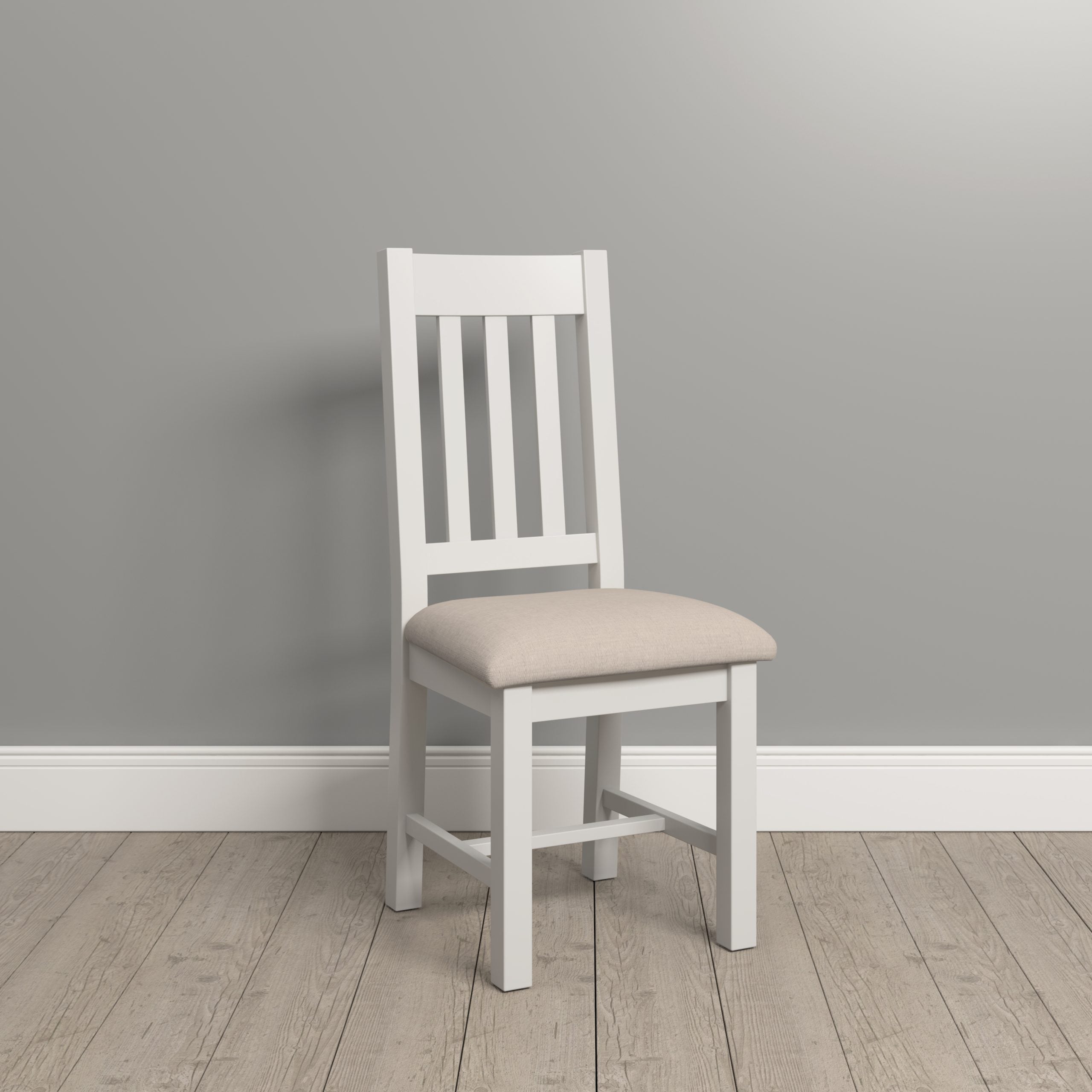 Windsor Slatted Chair (Box of 2) Ivory/Oat Fabric