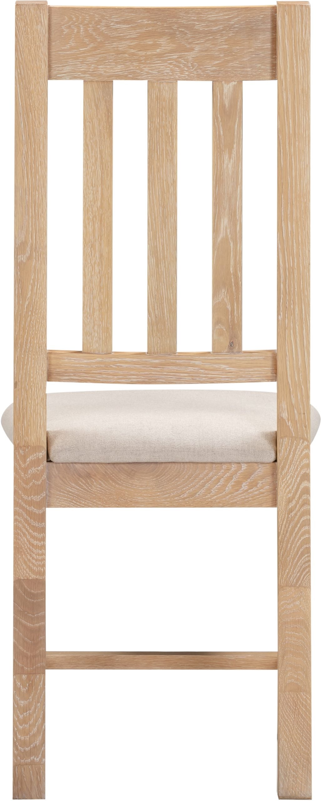 Windsor Slatted Chair (Box of 2) Natural Oak/Oat Fabric