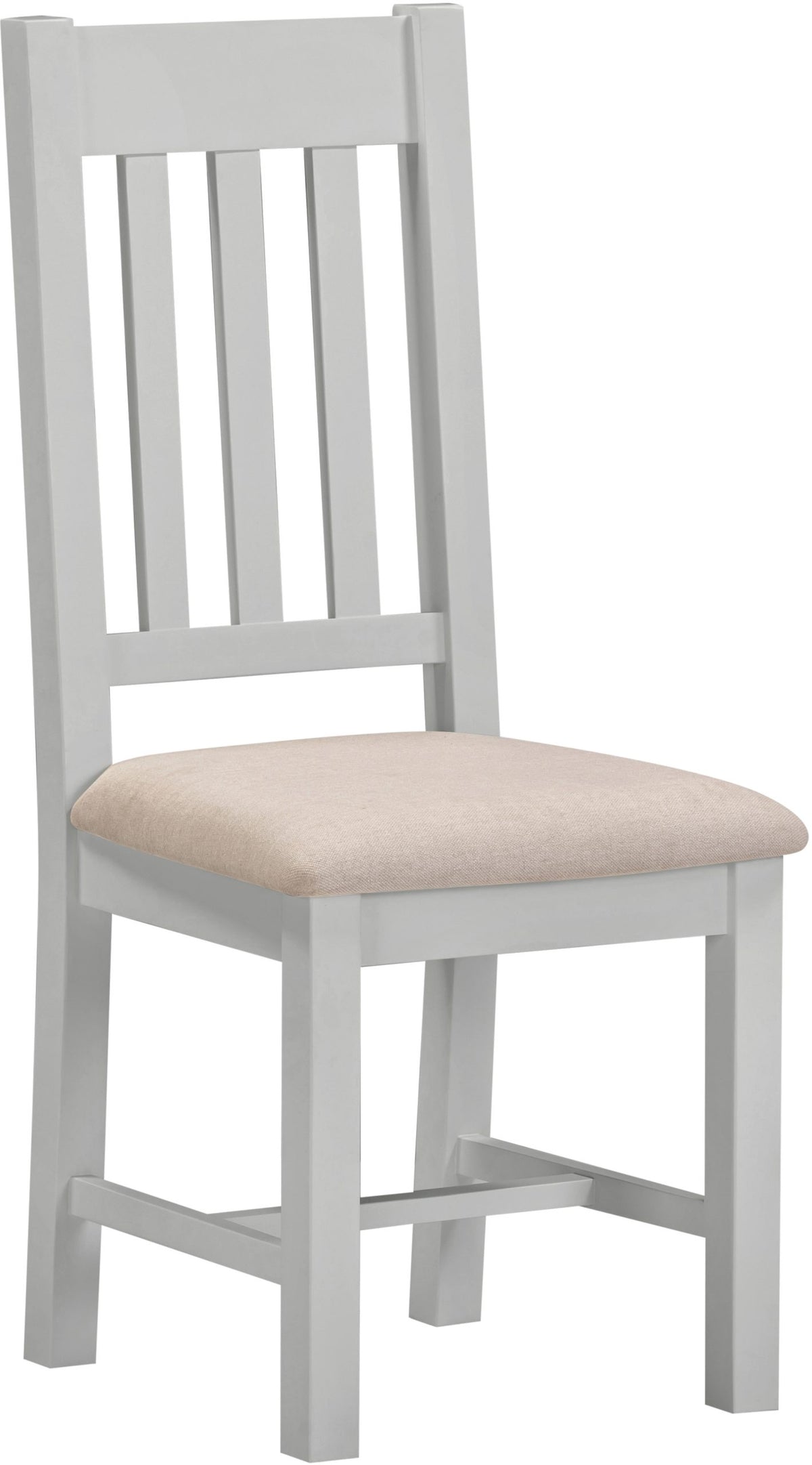 Windsor Slatted Chair (Box of 2) Pebble Grey/Oat Fabric