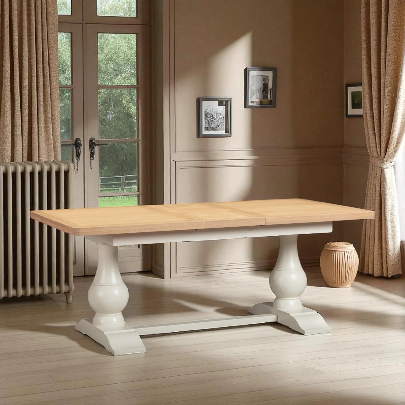 Windsor 1.6m Ext Dining Table – Classic Wood Finish with Extendable Top