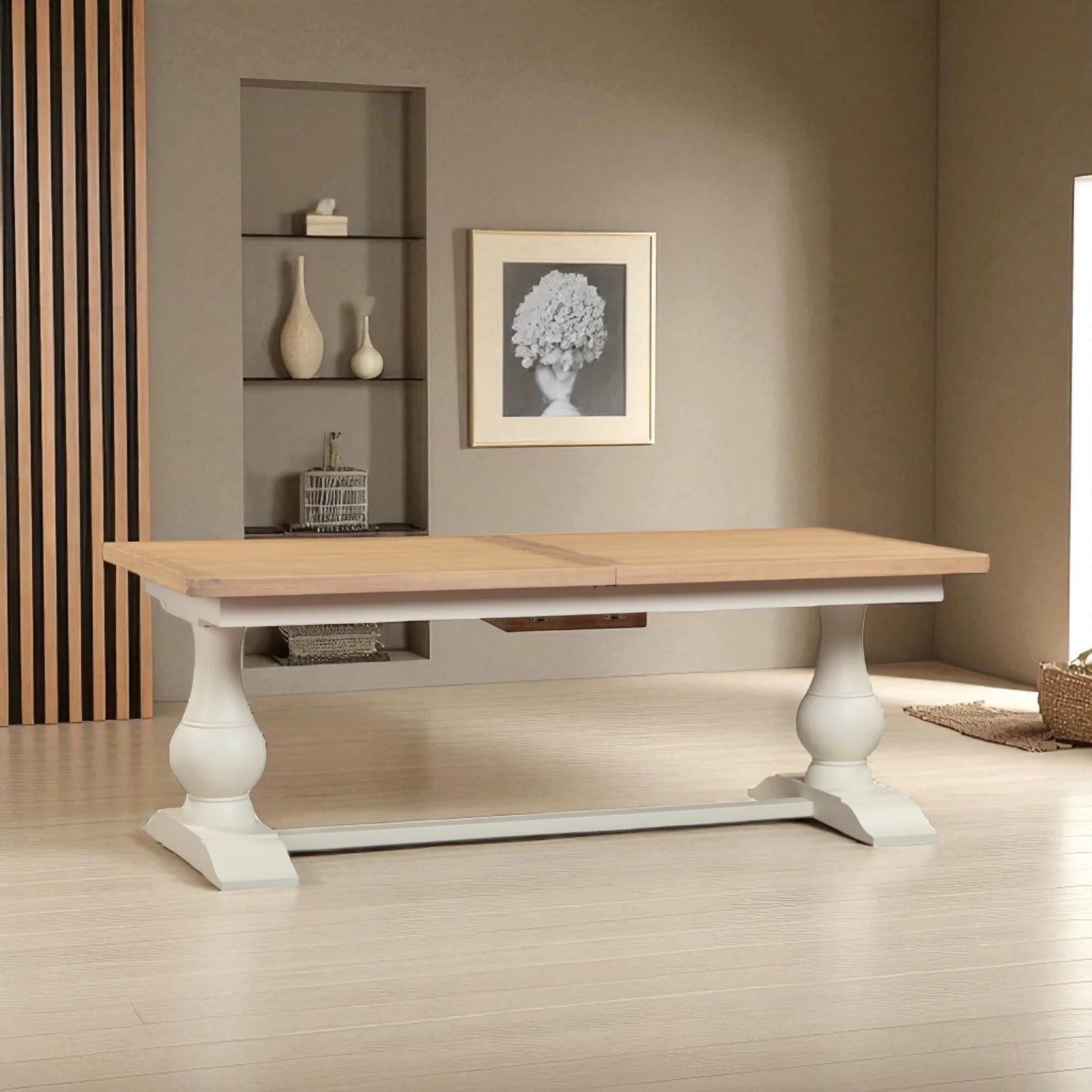 Windsor 2.2m Ext Dining Table – Classic Wood Design with Extending Top
