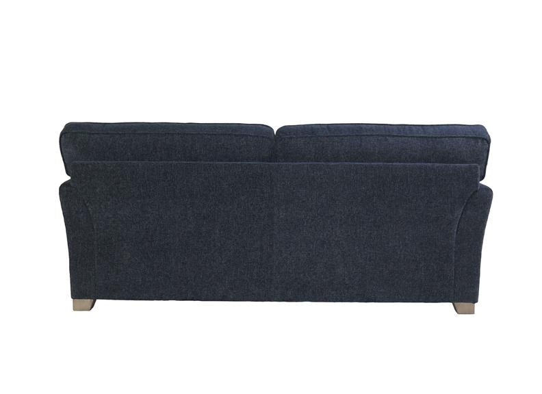 Winnie 3 Seat Sofa – Navy Upholstery With Bolster Cushions