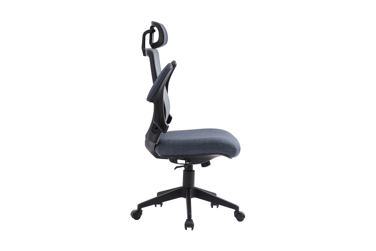 Zeke Ergonomic Office Chair – Grey with Adjustable Backrest (Pre-Order Only)