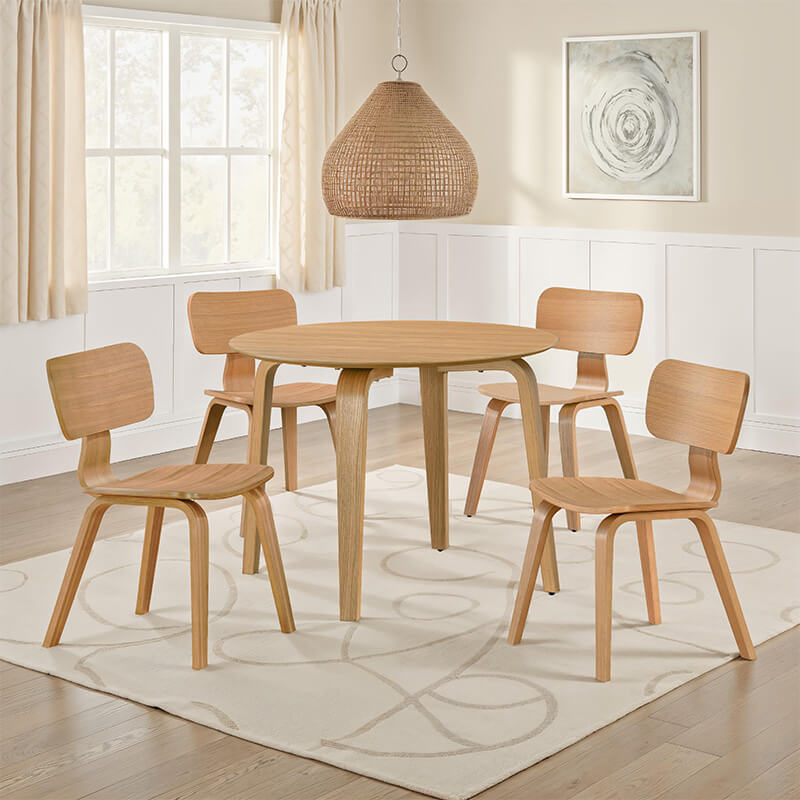 Addison 1000 Round Dining Table – Natural Oak Veneer Finish