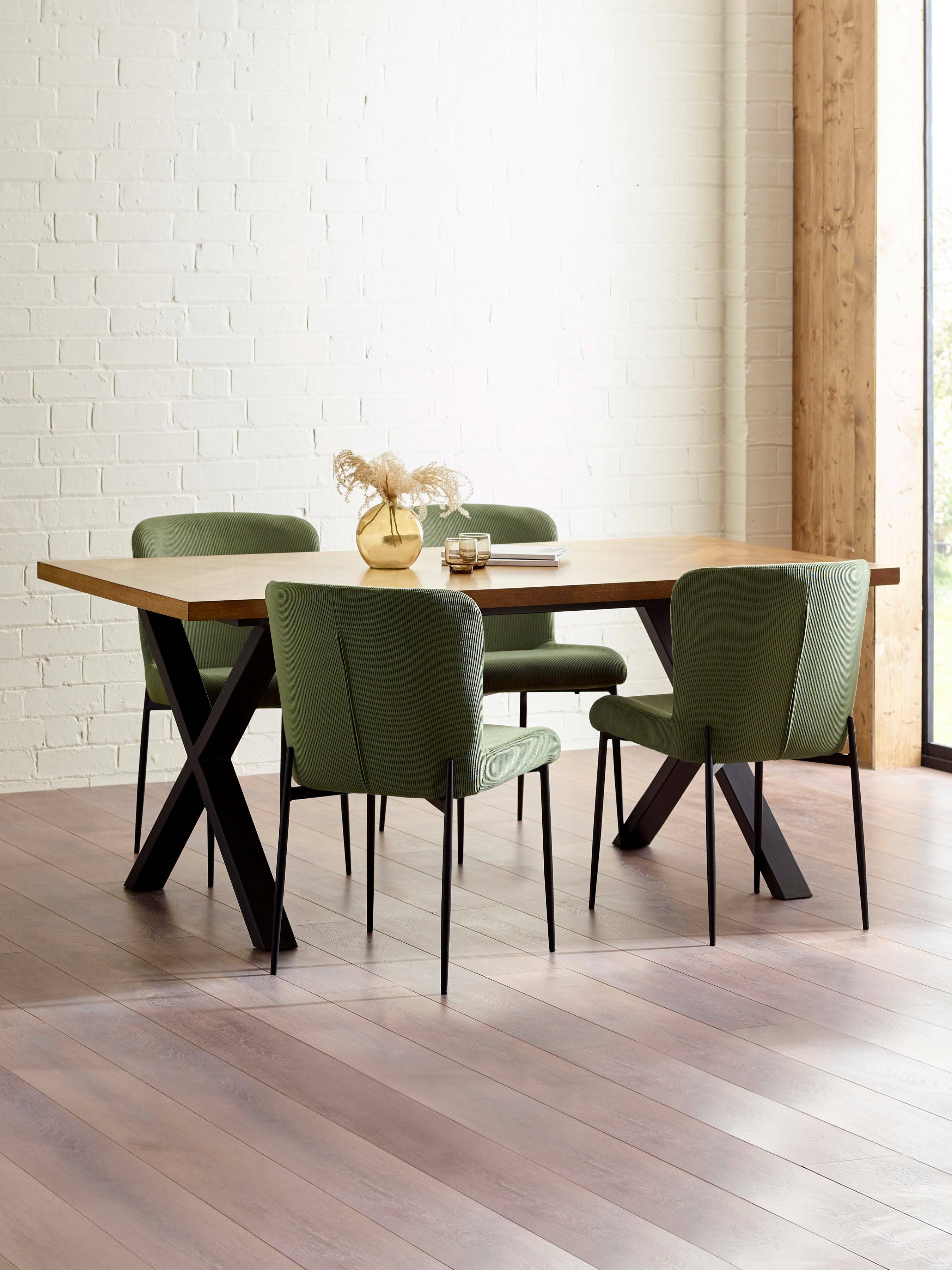 Set of 2 Leonie Dining Chairs - Green
