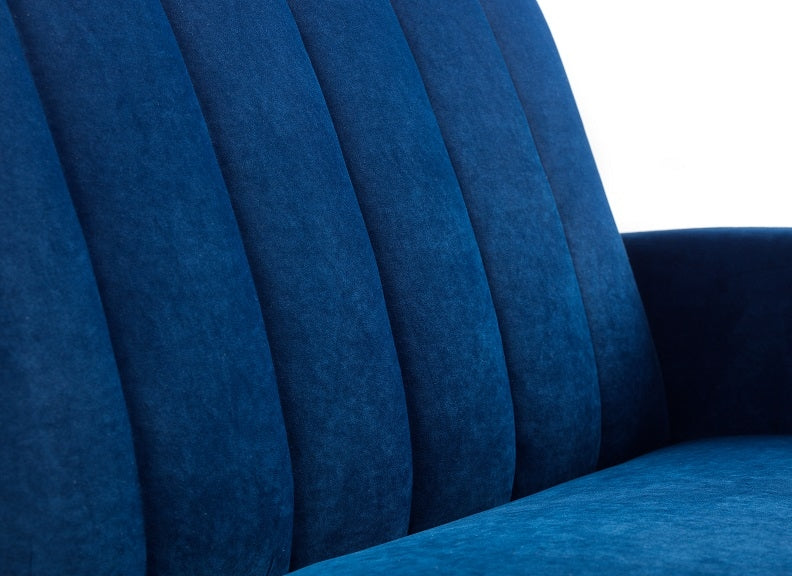 Afina Blue Velvet Sofa Bed Detail