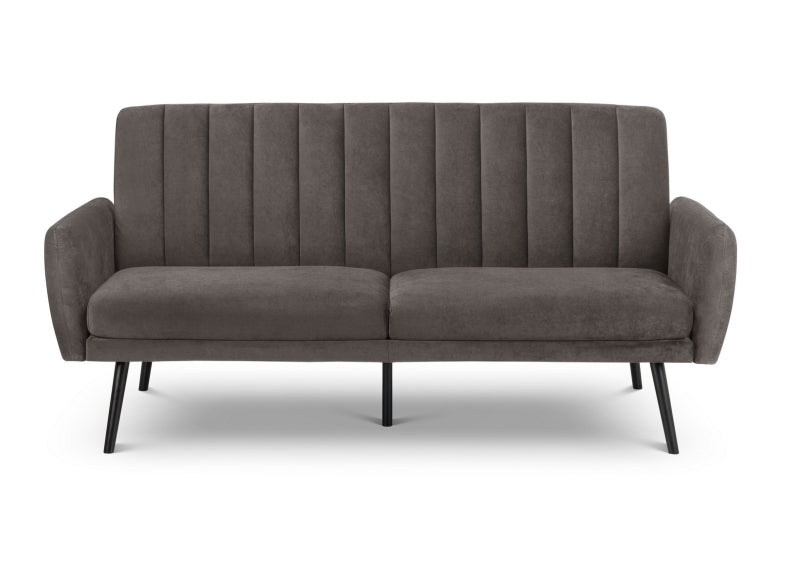 Afina Grey Velvet Sofa Bed Closed