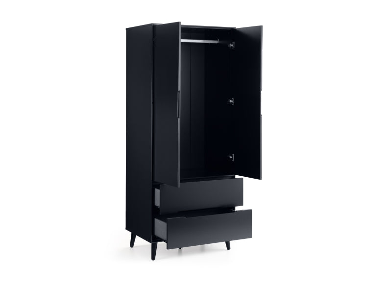 Alicia Grey Two Door Combi Wardrobe