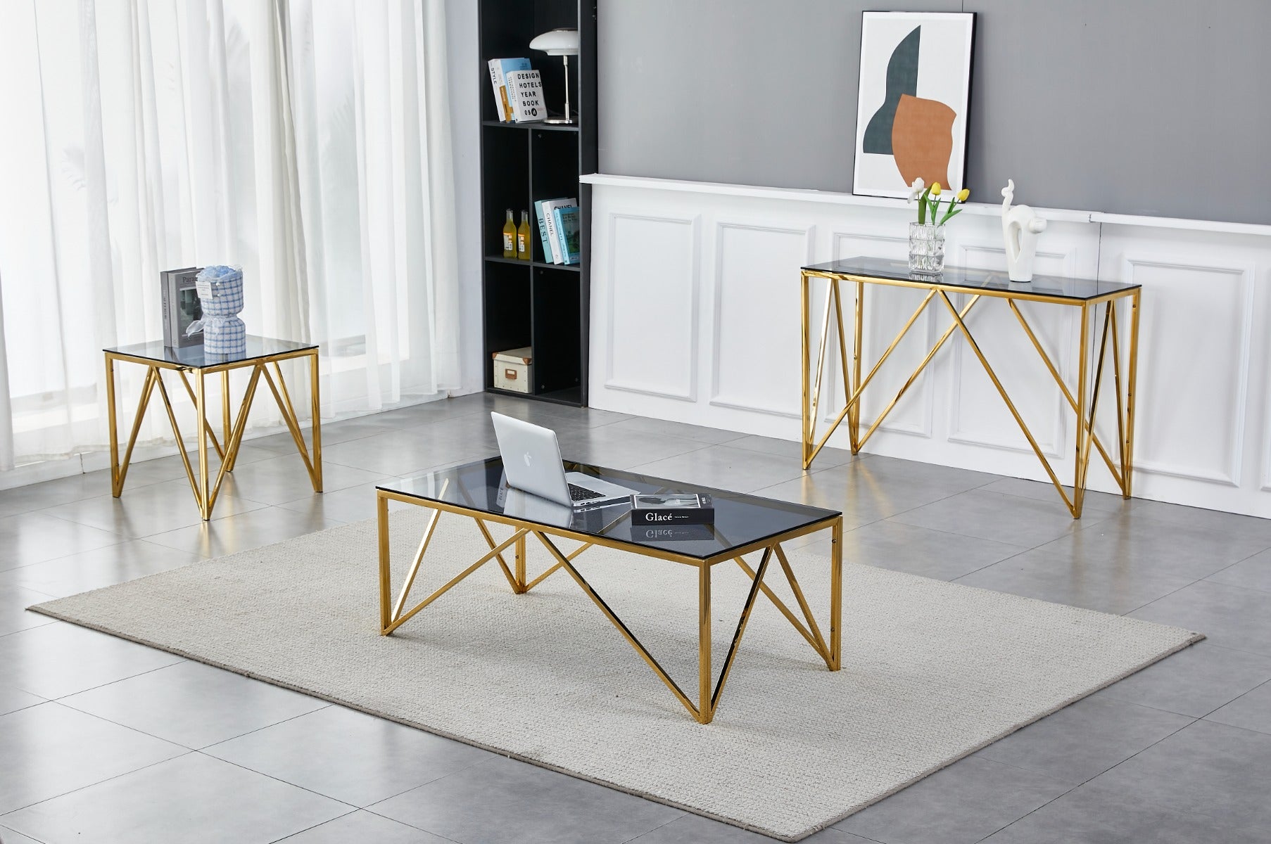 Allure Gold Console Table