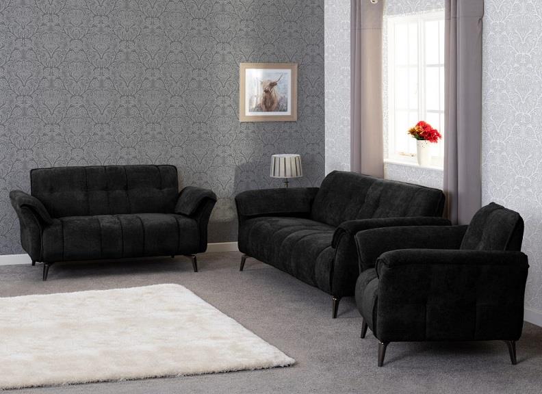 Amalfi Black Fabric 3+2+1