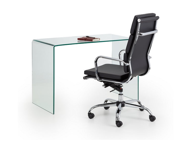 Amalfi Curved Glass Desk