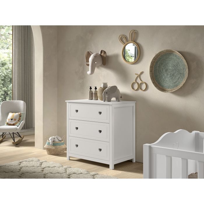AMORI CHEST OF 3 DRAWERS WHITE