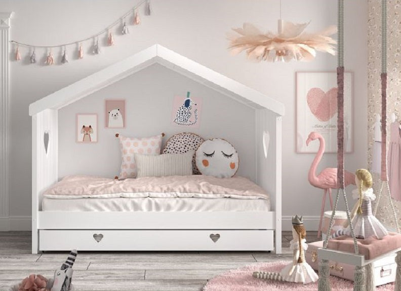 Amori House Bed W/Open Back And Optional Under Bed
