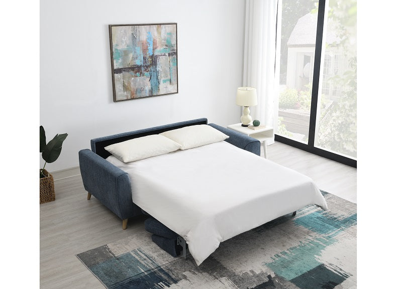 Anderson Blue Sofa Bed - closed