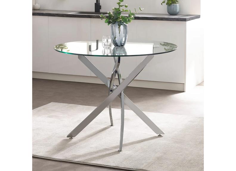 Anderson Round Glass Dining Table