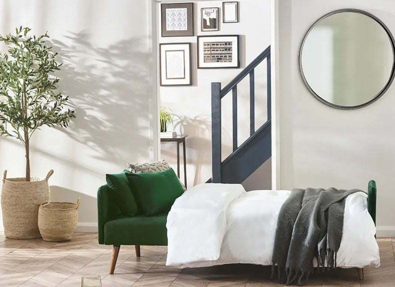 Andi Green Fabric Sofa Bed