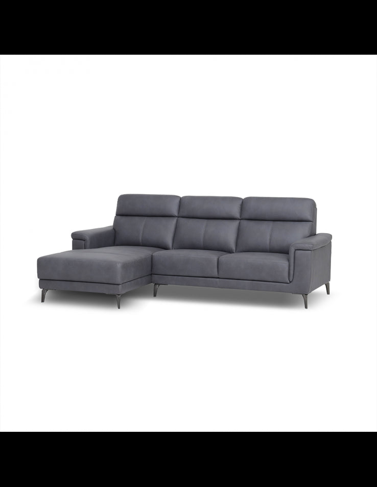 Anthony Sectional Sofa with LHF Chaise and Drop-Down Tray in Graphite – Modern 3-Seater Comfort | Free Nationwide Delivery by Homeline Furniture