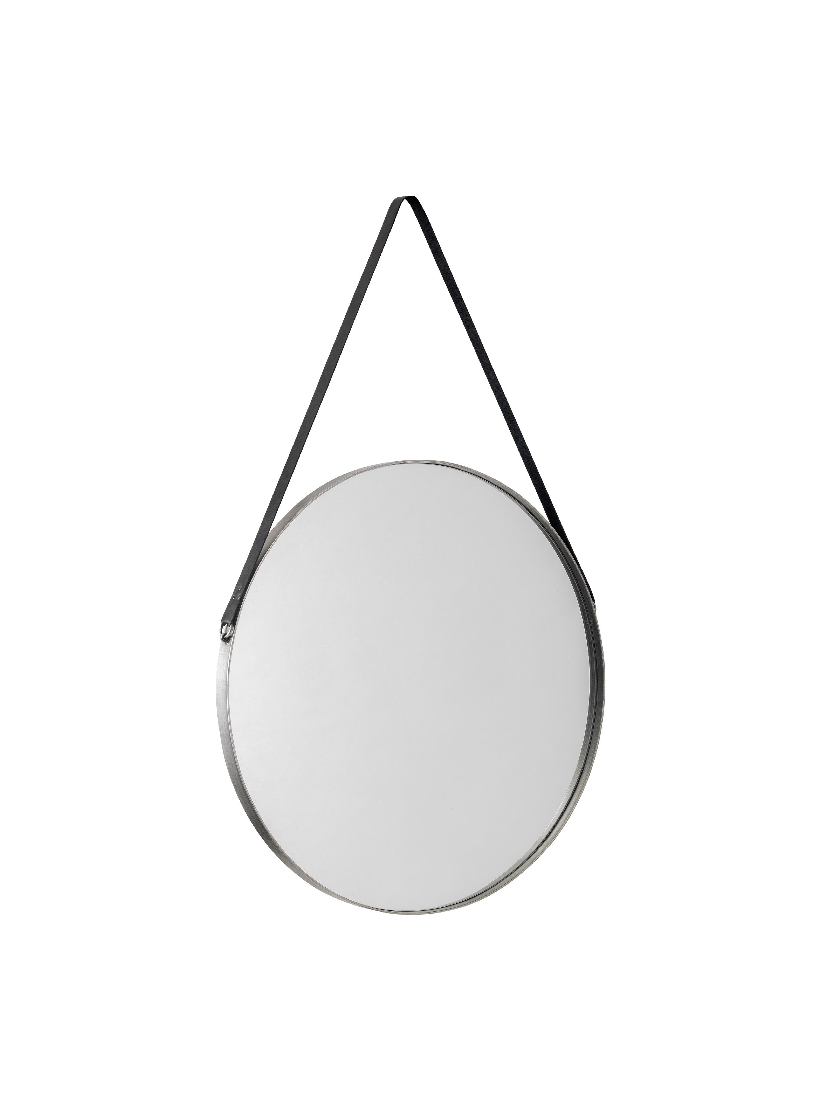 Opera Round Pewter Mirror