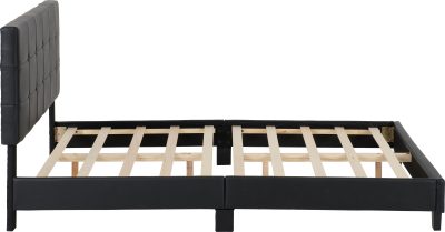 ARRAN 4FT 6 BED BLACK PU (PRE-ORDER)