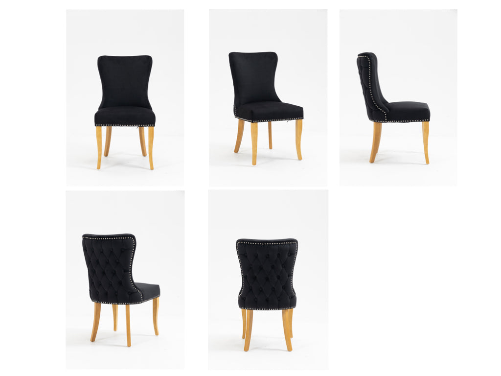 Pair of Ashley Dining Chair Jet Black