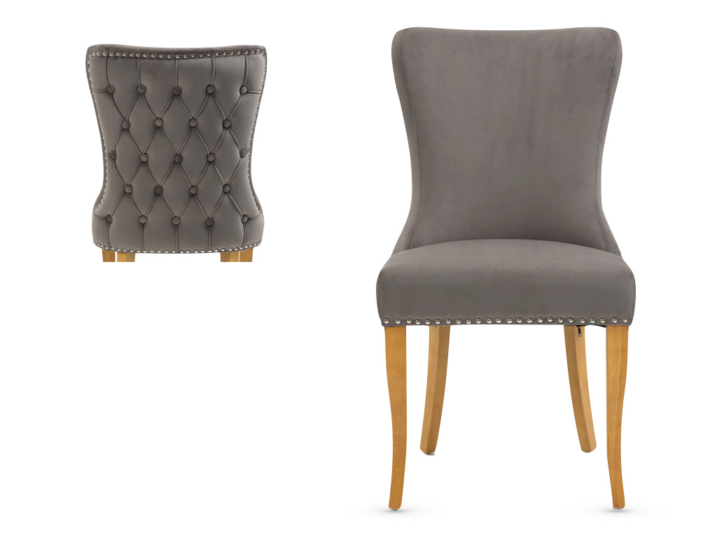 Pair of Ashley Dining Chair Steel Grey