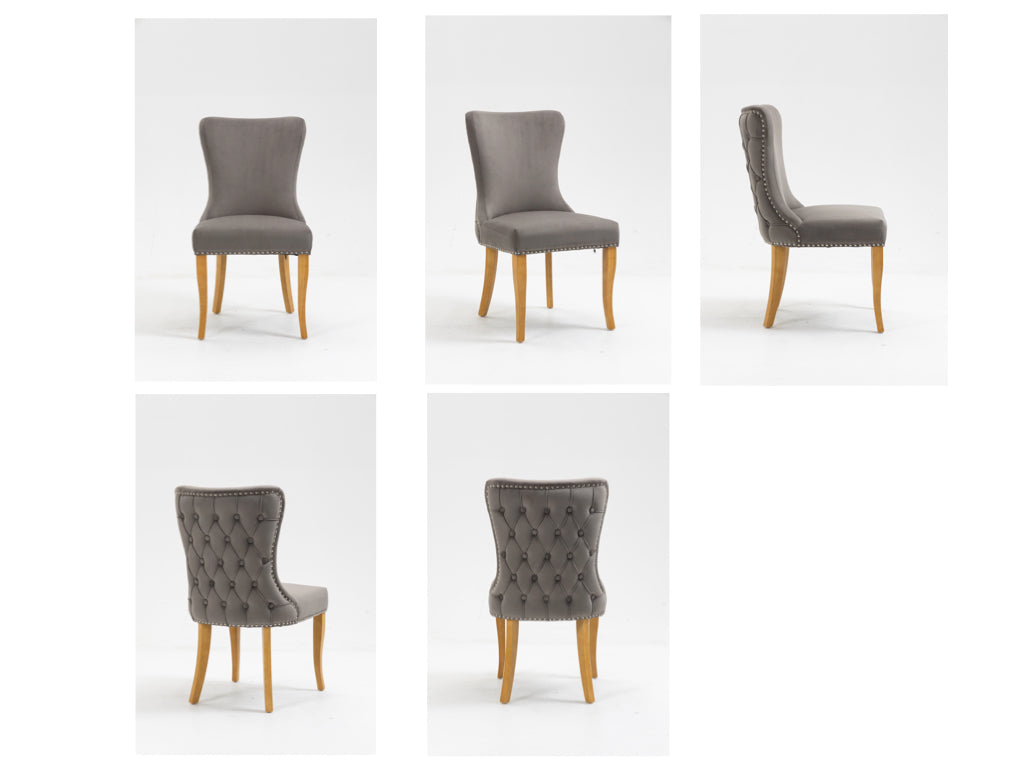 Pair of Ashley Dining Chair Steel Grey